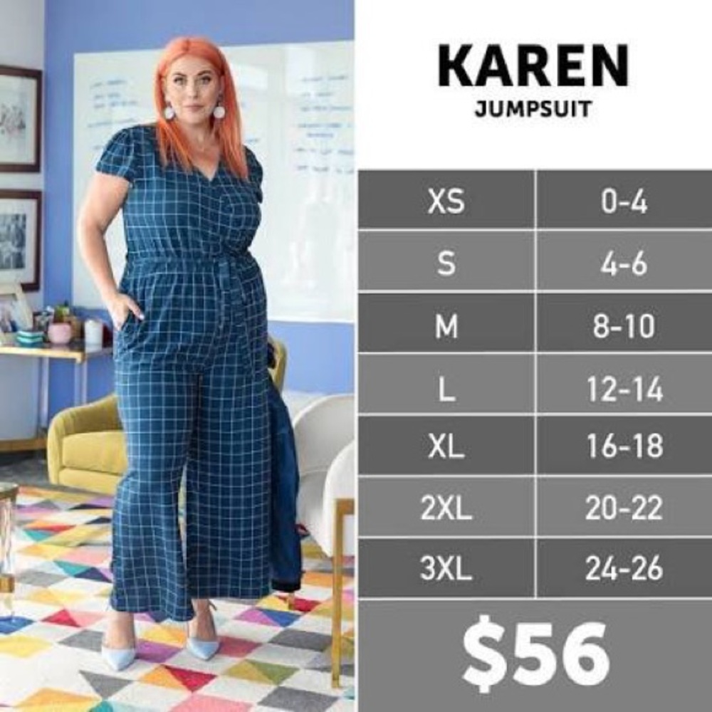 LuLaRoe Karen Jumpsuit, Charcoal Grey, L, NWT - Picture 8 of 8